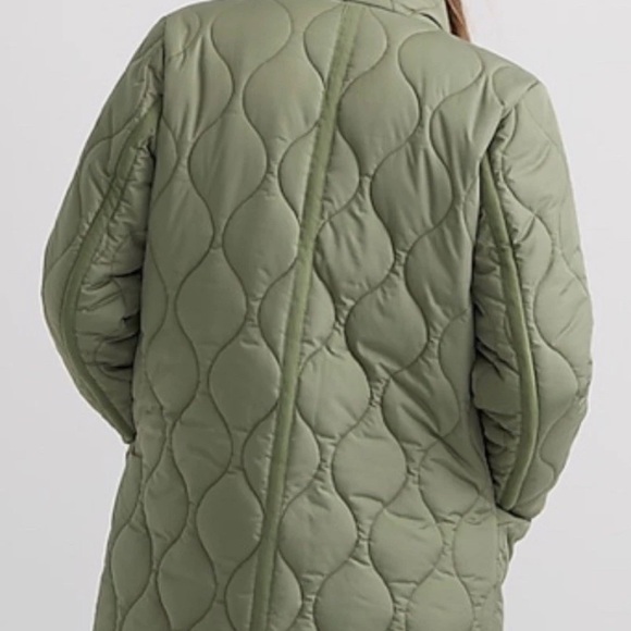 J Crew Signature Green Puffer Coat Primaloft Quilted Jacket Womens XXL - Picture 2 of 9